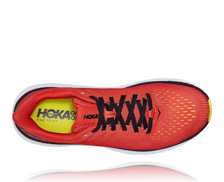 Hoka One One Running Shoes Mens Red - Clifton 7 - 68173TWUC